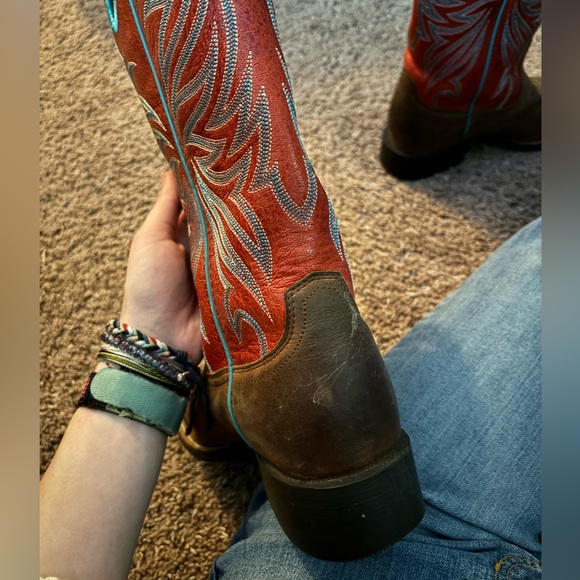 Ariat Women’s Size 9 Width B - Round Up Ryder Cowboy Boots - Picture 11 of 13